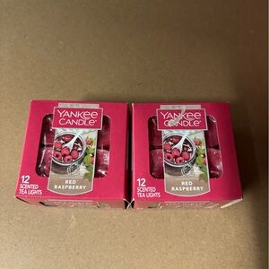Yankee Candle red raspberry tea lights-NEW